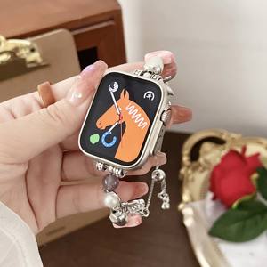 Bijoux amour Montre <span class=keywords><strong>Bracelet</strong></span> Fille Dame Femmes pour <span class=keywords><strong>apple</strong></span> Montre ultra 49mm 38mm 41mm Amoureux Cadeaux <span class=keywords><strong>Bracelet</strong></span> Montre Bracelets Acier - Product Image 4