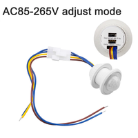 Détecteur de mouvement PIR pour placard, interrupteur intelligent AC 85V-265V, détecteur de mouvement infrarouge LED, interrupteur d'éclairage automatique à détection de mouvement