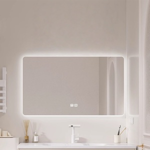 Nouvelle armoire de salle de bain style crème, lavabo intégré en céramique ardoise de luxe, meuble de rangement intelligent en bois massif - Product Image 2
