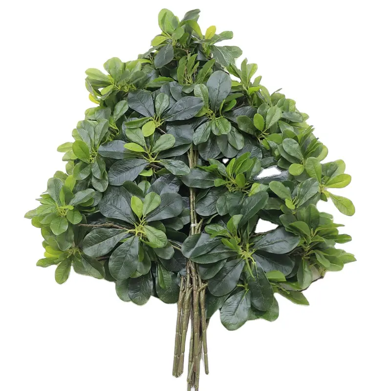 Folhas de ficus folha de plátano artificial realista simulação de plástico folhas de bambu da árvore para a decoração home