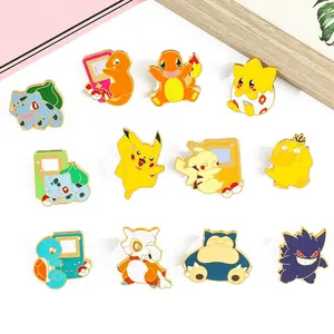 Badge Cute Anime Wholesale Ins Trending Lapel Pin Metal Cartoon Sports Enamel Pin Pin Art in Stock UV Printing Polished YS-POKE