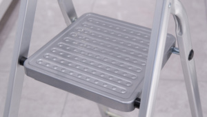 Ağır alüminyum merdiven, EN131 sertifikalı 3/4/5 endüstriyel ev kullanımı için Platform ve küpeşte ile adım dışkı merdiveni - Product Image 4