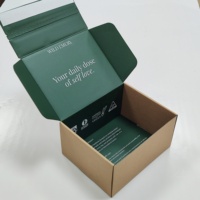 Caja de Envío Reutilizable Negra para Comercio Electrónico, de Cartón Corrugado, Autosellable con Cierre de Cremallera, Caja Postal