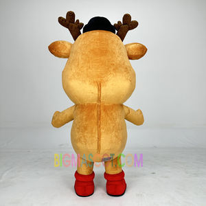 Noël Rein cerf dessin animé Anime fourrure matériel gonflables père noël bonhomme de neige robe <span class=keywords><strong>renne</strong></span> Costume défilé accessoires drôle mascotte - Product Image 4