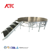 Plateforme de scène modulaire ronde en alliage d'aluminium, pliable, à haute capacité de charge, pour événements extérieurs et mariages, avec services de conception gratuits