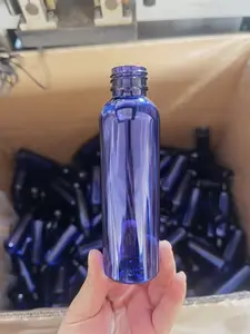 Pemasok Botol PET Transparan Biru 100Ml