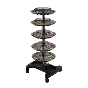Z Nail Polish Trolley Organizer 5 Layers Nail Polish Spinning Rack <b>Rotating</b> Nail Polish <b>Display</b> <b>Stand</b> with Wheels - Product Image 5