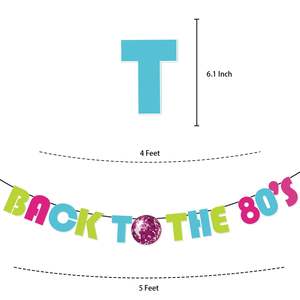 Bannière pour Photomaton Rétro des Années <span class=keywords><strong>80</strong></span>, Ballons Suspendus, Ensembles de Décorations de Fête à Thème des Années 1980 - Product Image 5