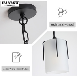 Minimalist Style Retro Gold Metal & Glass LED Chandelier With Three Heads Energy Saving Hanging <b>Light</b> Middle Size HM-<b>DJ</b>-W136P460 - Product Image 6
