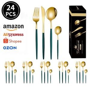 Offre Spéciale – Ensemble de Couverts Occidentaux en Acier Inoxydable, Style Portugais, 24 Pièces, Poli Miroir, Design Minimaliste Moderne – Couteau à Steak, Fourchette, Cuillère - Product Image 6