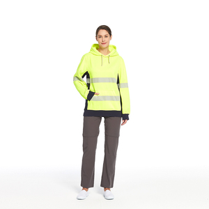 Sweat de sécurité haute visibilité <span class=keywords><strong>pull</strong></span> réfléchissant pour hommes ANSI <span class=keywords><strong>classe</strong></span> 3 sweats à capuche en polaire haute visibilité - Product Image 1