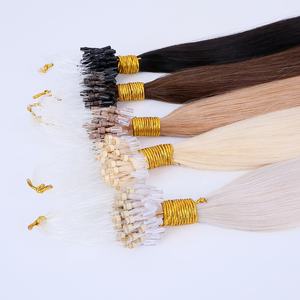 TopElles 12a Cheveux humains vierges brésiliens Remy Couleurs personnalisées Extensions de cheveux faciles à poser Micro anneaux/liens/boucles/perles <span class=keywords><strong>1g</strong></span>/mèche Femmes - Product Image 2