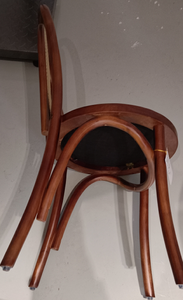 Modern Sonet Rattan Dining <b>Chair</b> with <b>Cane</b> Backrest PU Leather Upholstery | Commercial Restaurant & Cafe Dining <b>Chair</b> - Product Image 6
