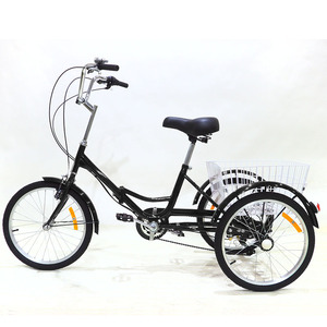 Tricycle adulte pliable 26 "24" 20 " avec panier de courses, tricycle de ville pour personnes âgées - Product Image 6