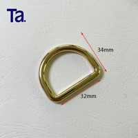 TANAI tas cincin D logam Zinc Alloy, aksesori tas tangan dapat disesuaikan emas ringan 25mm 32mm 38mm