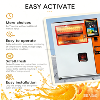 Distributeur automatique de jus d'orange fraîchement pressé avec écran tactile et gestion cloud pour les lieux commerciaux, libre-service et sans personnel