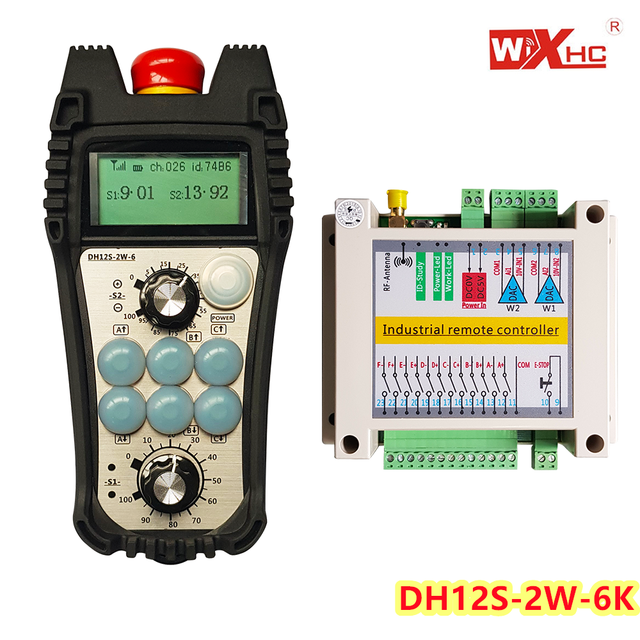 XHC Factory Sale DH12S-2W-6K 433MHz Industrial Wireless Remote Controller for Welding Industry Inverter Speed Control