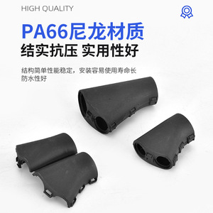 Plastic Corrugated Pipe Tee Connector Y Type Split Connector For Automotive Wiring <b>Harness</b> <b>Black</b> Threaded Connection AD7 AD34.5 - Product Image 4