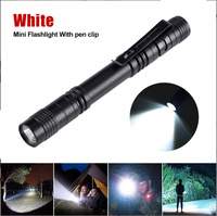 Tomsenda Lampe torche LED portable transfrontalière en alliage d'aluminium, format stylo, alimentée par piles AAA, pour le camping, portée de faisceau de 100-200 m