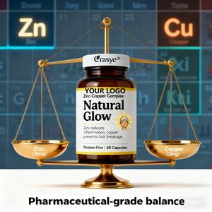 Oem/Odm Aanpasbare Zink-Kopercapsules Met 50Mg Zink, 2Mg Kopersupplement Voor De Gezondheid Van De Huid En Het Haarhart Voor Volwassenen - Product Image 4