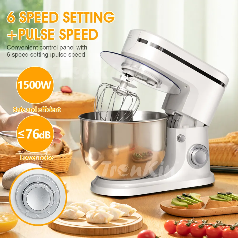 New 6.2L Electric Mixer Machine Cake Mixer 1500W Rotating Kitchen Food Stand Mixer