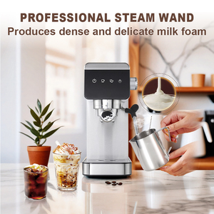 Machine à expresso semi-automatique à écran tactile pour cuisine moderne, thermobloc, cafetière domestique, mousseur à lait pour latte et cappuccino - Product Image 3