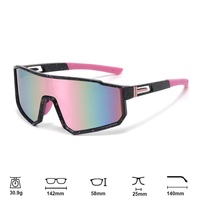 Lunettes de soleil de cyclisme, nouvelle mode européenne et américaine, monture large, unisexe, colorées, pour l'extérieur, lunettes de montagne, protection UV400