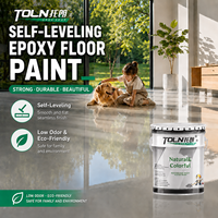 Revêtement de sol en résine époxy auto-nivelante à base d'eau de haute qualité, revêtement de sol époxy brillant pour allée en béton extérieure, garage