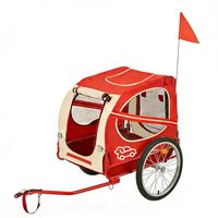 Remorque de vélo multifonctionnelle pour animaux de compagnie, poussette arrière pour chiens et chats avec compartiment de rangement pour les voyages en extérieur