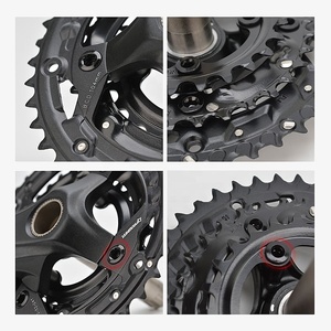 Prix de gros 104 BCD <span class=keywords><strong>Pédalier</strong></span> de vélo avec plateaux de chaîne étroits et larges 24 32 42T pour VTT BMX - Product Image 5