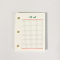 Organiseur multifonctionnel, carnet de planification avec papier à 3 trous, recharges pour classeur à 3 anneaux, 50 feuilles de pages intérieures miniatures