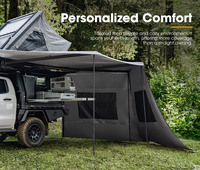 Tente de camping autoportante SAN HIMA pour voiture tout-terrain 4x4, auvent latéral 270 degrés avec paroi latérale