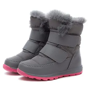 Bottes de neige d'hiver imperméables pour enfants chaussures de plein air chaudes pour enfants