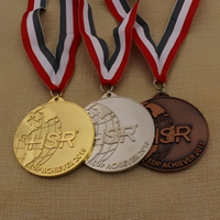 Médailles de sport en métal gravées personnalisées durables en gros, avec logo personnalisé en relief 3D, plaquées argent, pour cadeaux de salon professionnel