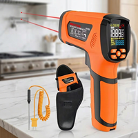 Pistolet thermique infrarouge industriel en plastique 40 3632, plage de haute température 50 1, pyromètre sans contact à double laser, haute précision