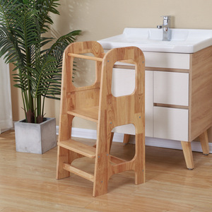 Taburete Anfo para niños, taburete de madera maciza para bebé, torre de aprendizaje Montessori ajustable para lavado de manos, modelo de escalera - Product Image 3