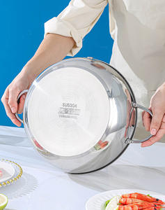 Olla para freír al por mayor de acero inoxidable 304 con control de temperatura por inducción para pescado, camarones y pollo frito - Product Image 2