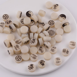 ลูกปัดอะคริลิกรูปทรงกลมพร้อมตัวอักษรจีนสำหรับทำเครื่องประดับ DIY - Product Image 3