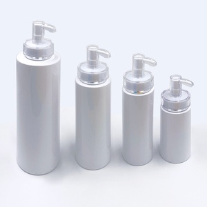 Flacon pompe en acrylique blanc à taille fine pour soins de la peau, lotion, shampoing, gel douche – 100ml, 120ml, 150ml, 180ml, 200ml, 250ml, 300ml, 500ml - Product Image 3