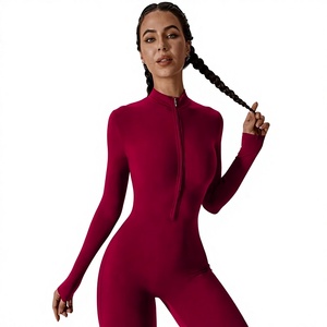 Women's High Waist Stand Collar Sleeveless Summer Knitted Jumpsuit Striped Spandex/Nylon Yoga <b>Bodysuit</b> Skinny Fit Full Print - Product Image 1