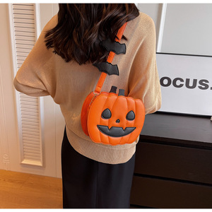 Sac à main Halloween fantôme effrayant citrouille fille en PU souple bandoulière fermeture éclair cadeau Trick or Treat accessoire femme - Product Image 5