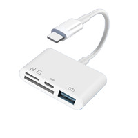 Adaptador de Tarjeta de Memoria SD/TF para Cámara, Conexión USB, Expansión de Almacenamiento, Compatible con Carga, Lector de Tarjetas OTG