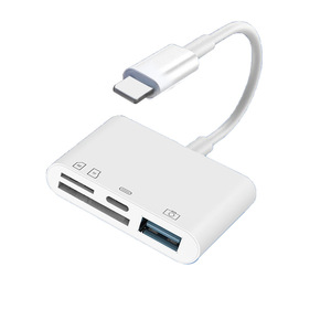 Adattatore per Schede di Memoria <span class=keywords><strong>USB</strong></span>, <span class=keywords><strong>SD</strong></span>, TF, Fotocamera, Lettore di Schede Compatibile con Trasmissione e Ricarica, <span class=keywords><strong>Convertitore</strong></span> OTG - Product Image 1