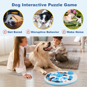 Distributeur de nourriture pour chien, jouets de puzzle, alimentation lente, entraînement interactif pour animaux de compagnie avec friandises et croquettes, options multicolores - Product Image 3