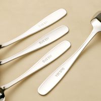 Ensemble de cuillères pour enfants en acier inoxydable 304, motif dessin animé mignon Bob l'éponge, pour repas de bébés, vaisselle domestique