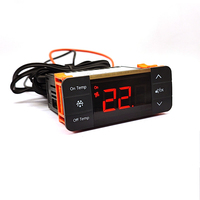 EK-3030 OM Kulkas Freezer Pengontrol Suhu Termostat Layar Sentuh LCD IP65 -40~99 Probe 200mm Alarm Suhu Tinggi