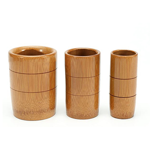 Kit de celulitis para terapia corporal, ventosas de bambú carbonizado, masaje de acupuntura, 3 tazas por juego - Product Image 1