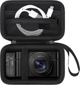 Estuche EVA para <span class=keywords><strong>Sony</strong></span> <span class=keywords><strong>RX100</strong></span> Series-Bolsa rígida impermeable a prueba de golpes con bolsillo de malla y banda elástica - Product Image 1