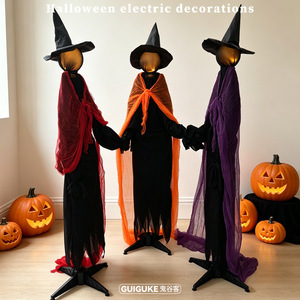Set di Halloween Best Seller: <span class=keywords><strong>3</strong></span> <span class=keywords><strong>Streghe</strong></span> che si Tengono per Mano, Fantasmi Luminosi, Decorazioni Spaventose per Feste in Giardino - Product Image 2