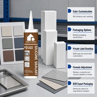Scellant silicone structurel à module élevé, durcissement neutre, résistant aux intempéries, stable aux UV, pour murs-rideaux en verre et aluminium